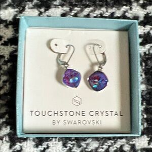 Touchstone Crystal by Swarovski - Burgundy Delite Breeze Earrings